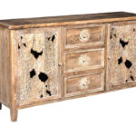 Lotus Hand Carved Sideboard Cabinet