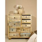 LUXE Deluxe Solid Mango Wood Hand Carved Dresser