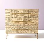 Hand Carved-Patchwork 3 Drawer Dresser