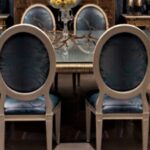 Castle Hand Carved Antique Modern Dining Table Set