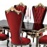 Crown Hand Carved Royal Victorian Dining Table Set