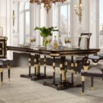 Mars Hand Carved Designer Luxury Dining Table Set
