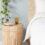 Carved-Patchwork Bedside Table