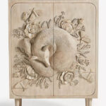 Omaha Hand Carved Solid Wooden Cabinet