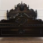 Lion Head Hand Carved Gothic Style Solid Wooden  Bed