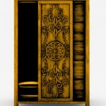 Dynasty Mughal Hand Carved Solid Wooden 5-Drawer Armoire / Tall Dresser