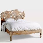 Mango Wood Handcrafted Lotus Bed