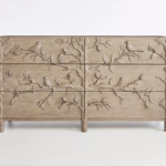 Hand Carved Ornithology Six-Drawer Dresser