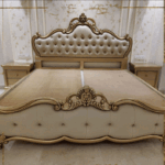 Crown Golden Hand Carved Antique Bed