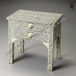 Hibashi Handmade Bone Inlay Bedside Table