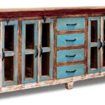 Reclaimed Buffet Table With 4 Drawers And 8 Cabinet Doors