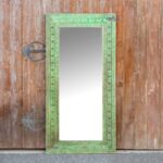 Hpa-si Greenwash Tribal Carved Large Mirror