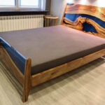 Epoxy Blue Nile Solid Wooden Bed