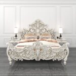 Bonita Indian Hand Carved Solid Mango Wood Bed