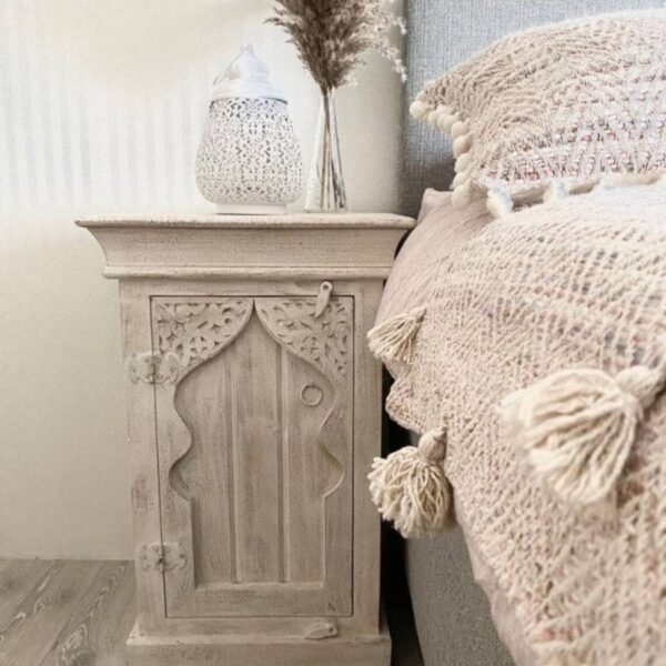 MAYON Hand Carved Bedside Tables