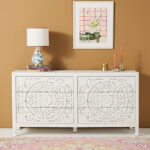 Lombok Hand Carved Wooden Six Drawer Dresser/ Hand Made wooden Dresser