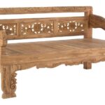 Java Hand Carved Wooden Bench