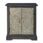 Indian Carved Sideboard Small Cabinet