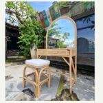 COCO Rattan Dressing Table with Stool