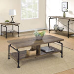 EL NIDO Industrial Shelf Storage Coffee Table Black