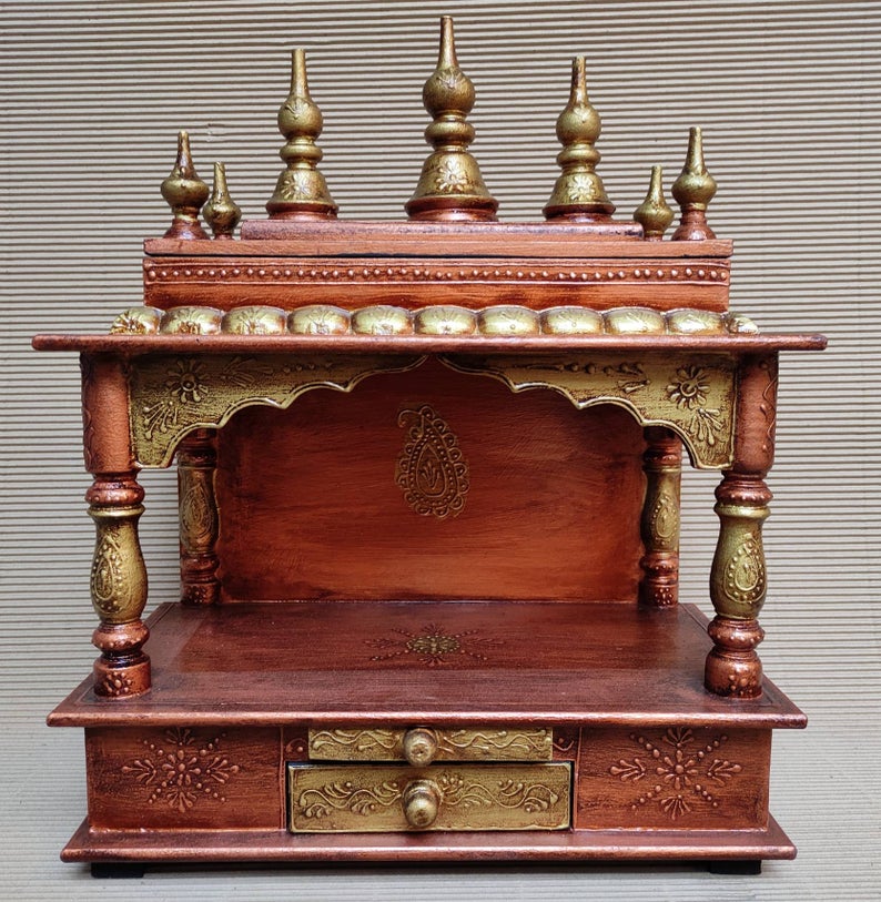 Mandla hand Carved Wooden Temple / Puja Ghar / Indian Temple