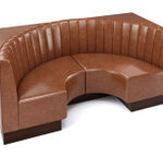 The Miso Channel-Back Half-Circle Modular Lounge Loveseat