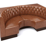 The Miso Diamond-Back Modular Lounge Half-Circle Loveseat