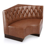 The Miso Diamond-Back Modular Lounge Armless Curved Corner Chair