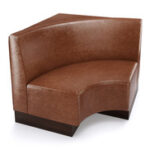 The Miso Flat-Back Modular Lounge Curved Corner Armless Chair