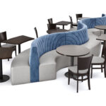 The Miami Modular Lounge 28' Long Restaurant Seating with Tables and Chair (Seats 26)