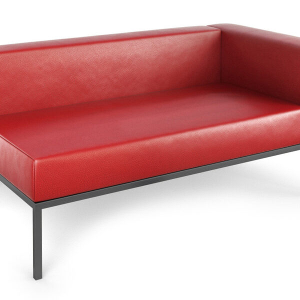 Illia Modular Lounge Fully-Welded Gunmetal Frame Right Side Bench
