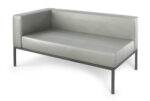 Illia Modular Lounge Fully-Welded Gunmetal Frame Left Side Bench - Image 4