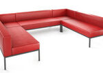 Illia Modular Lounge Fully-Welded Gunmetal Frame U-Shape Sofa