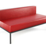Illia Modular Lounge Armless Extension Fully Welded Gunmetal Frame