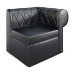 The Venice Diamond-Tufted Modular Lounge Right Side Extension With Rounded Arm