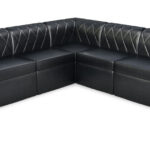 The Venice Diamond-Tufted Modular Lounge G1 Seating Arrangement with Rounded Arms