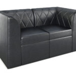 The Venice Diamond-Button Tufted Modular Lounge Loveseat with Straight Arms