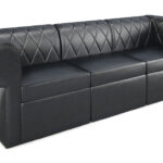 The Venice Diamond-Tufted Modular Lounge Sofa with Rounded Arms