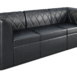 The Venice Diamond-Tufted Modular Lounge Sofa with Straight Arms