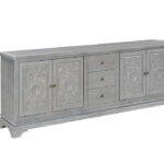 Ariana Hand Carved 3 Drawer Cabinet Sideboard