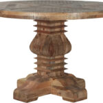 Regal Hearth Hand Carved  Round Dining Table Set With 4 Chairs