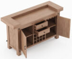 Miller Solid Wooden Bar Cabinet - Indoor / Outdoor - Image 4