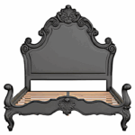 Regal Hand-Carved Solid Wooden Platform Bed Frame