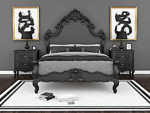 Regal Hand-Carved Solid Wooden Platform Bed Frame - Image 11
