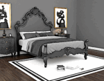 Regal Hand-Carved Solid Wooden Platform Bed Frame - Image 12