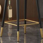 Abra Faux leather Bar Stool with steel Legs Set of 2 Stools – handcrafted solid wood furniture