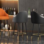 Abra Faux leather Bar Stool with steel Legs Set of 2 Stools - HF Commercial Furniture