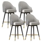 Abra Faux leather Bar Stool with steel Legs Set of 2 Stools – handcrafted solid wood furniture