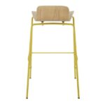 Abra Professional Yellow and Faux Ash Bar Chair sold as set of 2 Chairs – handcrafted solid wood furniture