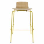 Abra Professional Yellow and Faux Ash Bar Chair sold as set of 2 Chairs – handcrafted solid wood furniture